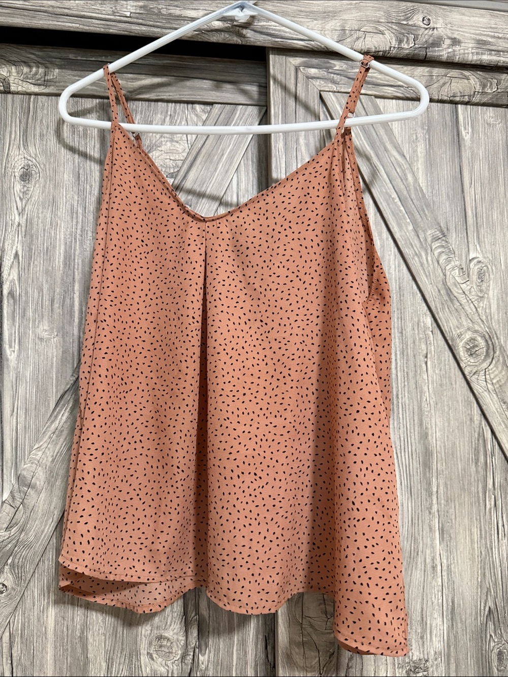 Lush Rust Spotted Adjustable Strap Cami